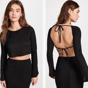 NWT RUMER Tucker Long Sleeve Crop Top